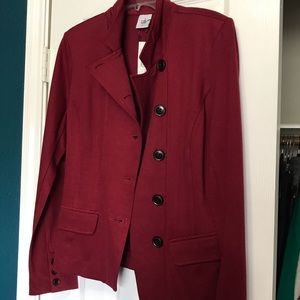 Women’s Cabi brick red fitted dress work blazer 10